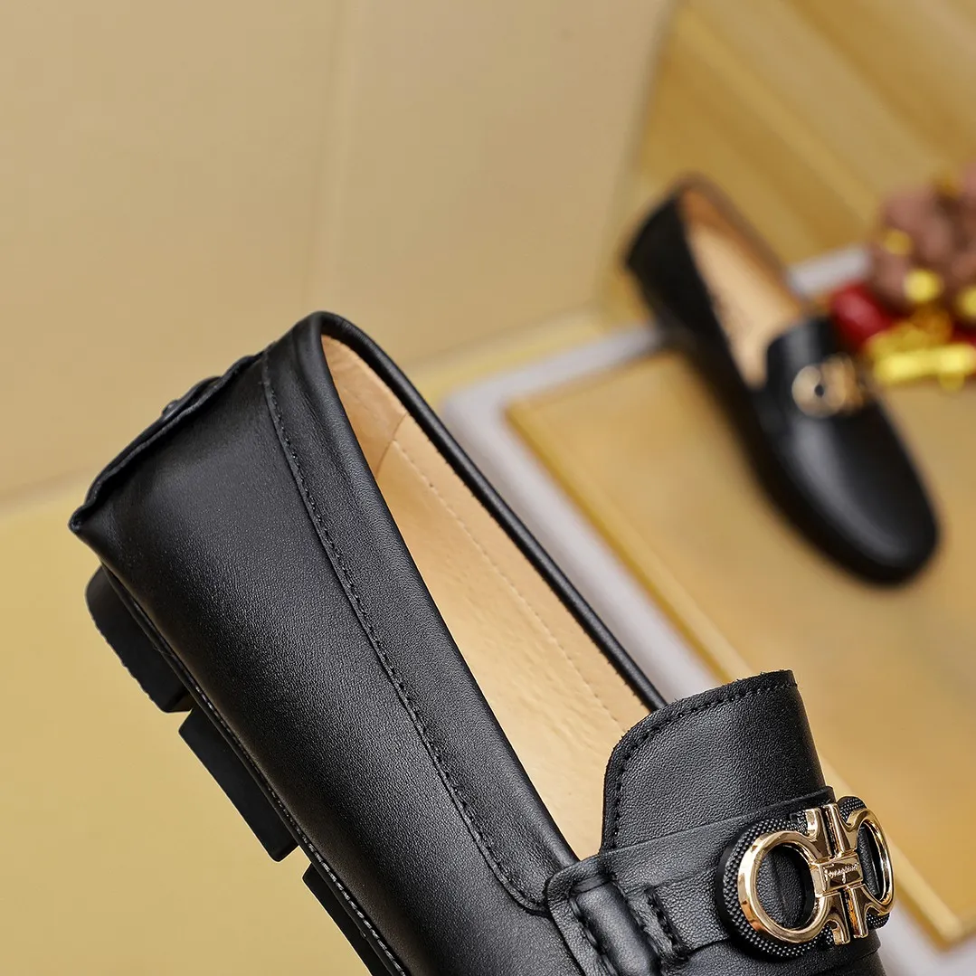 Men's shoes 💰360 🕷🕷【Ferragamo】Ferragamo Popular fashionable casual slip-on shoes🇨🇳Official website counter 1:1 production, original mold opening💯Good quality visible, imported high-end first-layer calfskin, luxurious pigskin lining🌿Very clear texture, high-quality waterproof, non-slip and wear-resistant outsole🎋High quality and low price, truly handmade🍓Color, code number 38-45